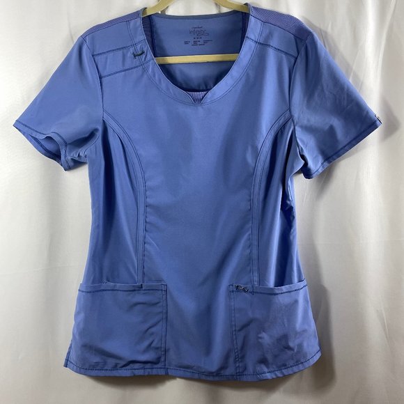 Cherokee Tops - Cherokee Women's Infinity Medium Ciel Scrub Shirt gently used